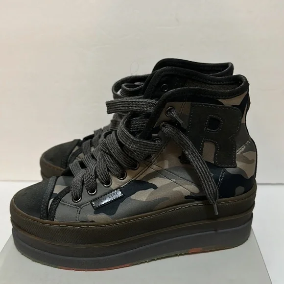 Brand new in box Rico Line Melody thunder Army Militare platform sneakers Sz 35 - Picture 4 of 9